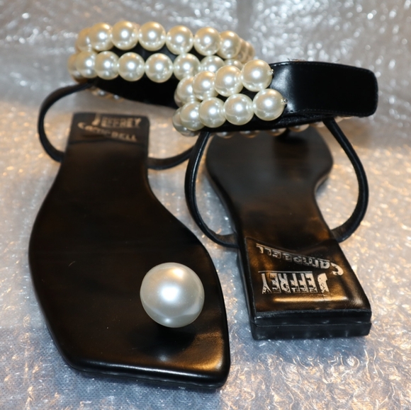 Jeffrey Campbell Chateau Sandals Black Size 9 - Picture 10 of 11